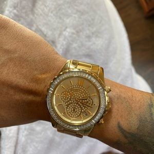 Michael Kors oversized skull studded watch